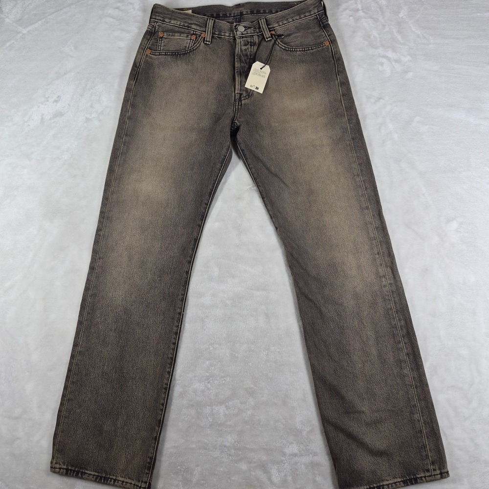 Levi's Premium 501 Jeans Men's 32x32 Brown Big E Straight Leg Button Fly NWT